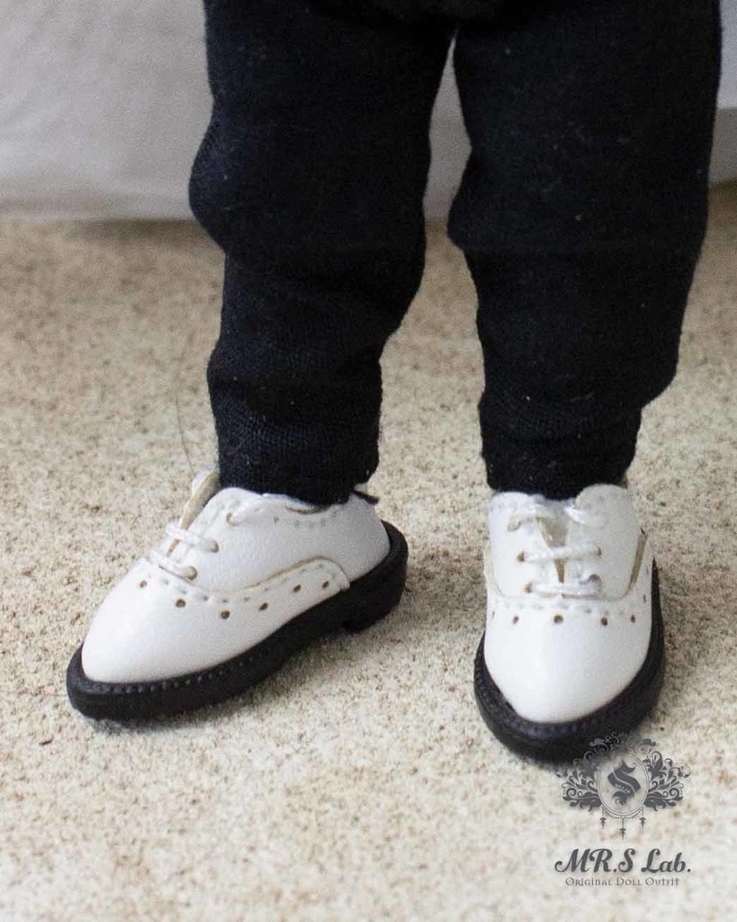 ドールシューズ：【Original】Wing - tip Oxford　ウィングチップオックスフォード ホワイト 白