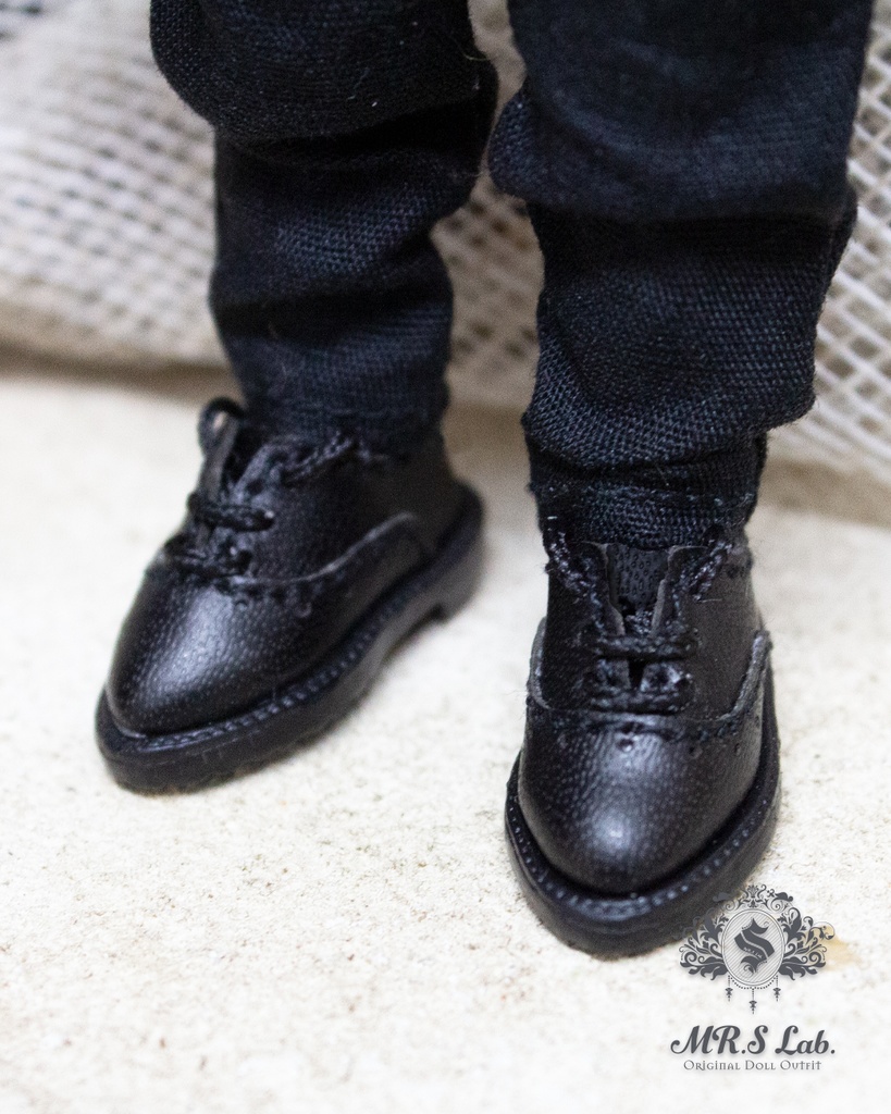 ドールシューズ：【Original】Wing - tip Oxford　ウィングチップオックスフォード ブラック 黒