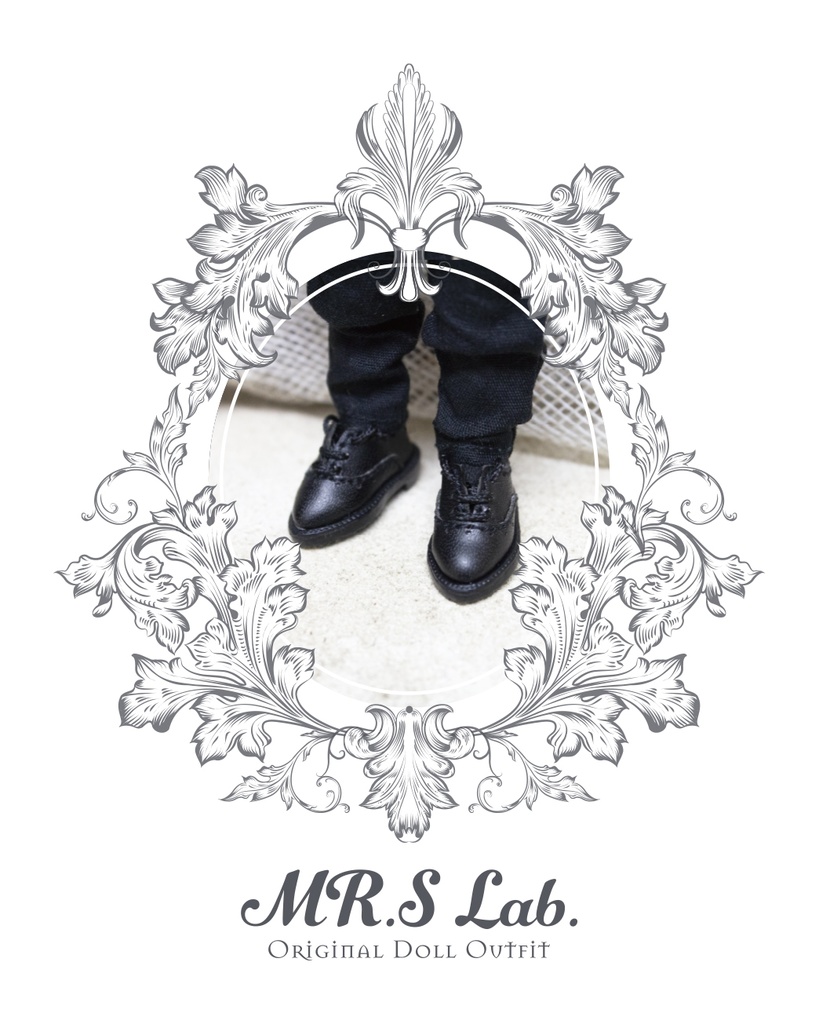 ドールシューズ：【Original】Wing - tip Oxford　ウィングチップオックスフォード ブラック 黒