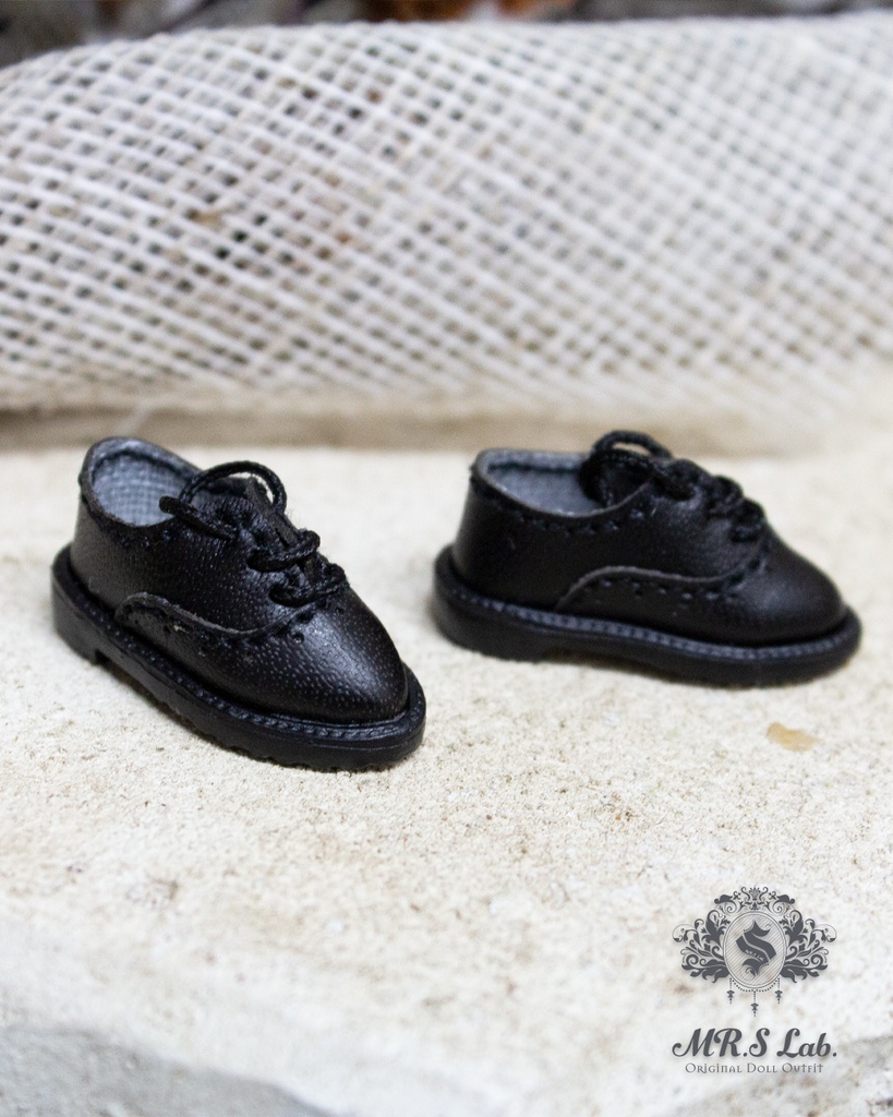 ドールシューズ：【Original】Wing - tip Oxford　ウィングチップオックスフォード ブラック 黒