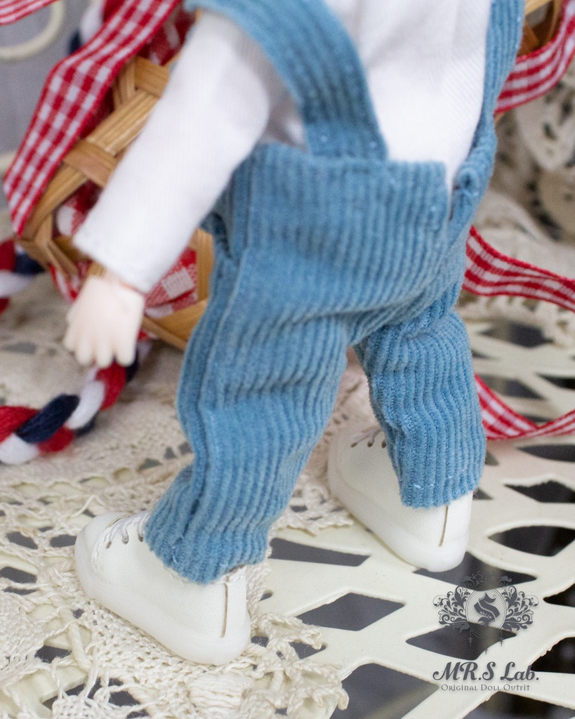 ドールシューズ:【Original】Leather sneakers with shoelaces 紐付きレザースニーカー ホワイト 白