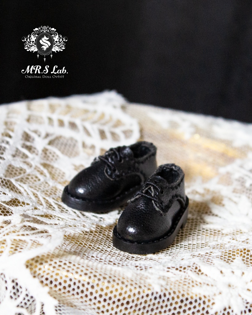 ドールシューズ:【Original】Oxford work shoes オックスフォード ワークシューズ ブラック 黒