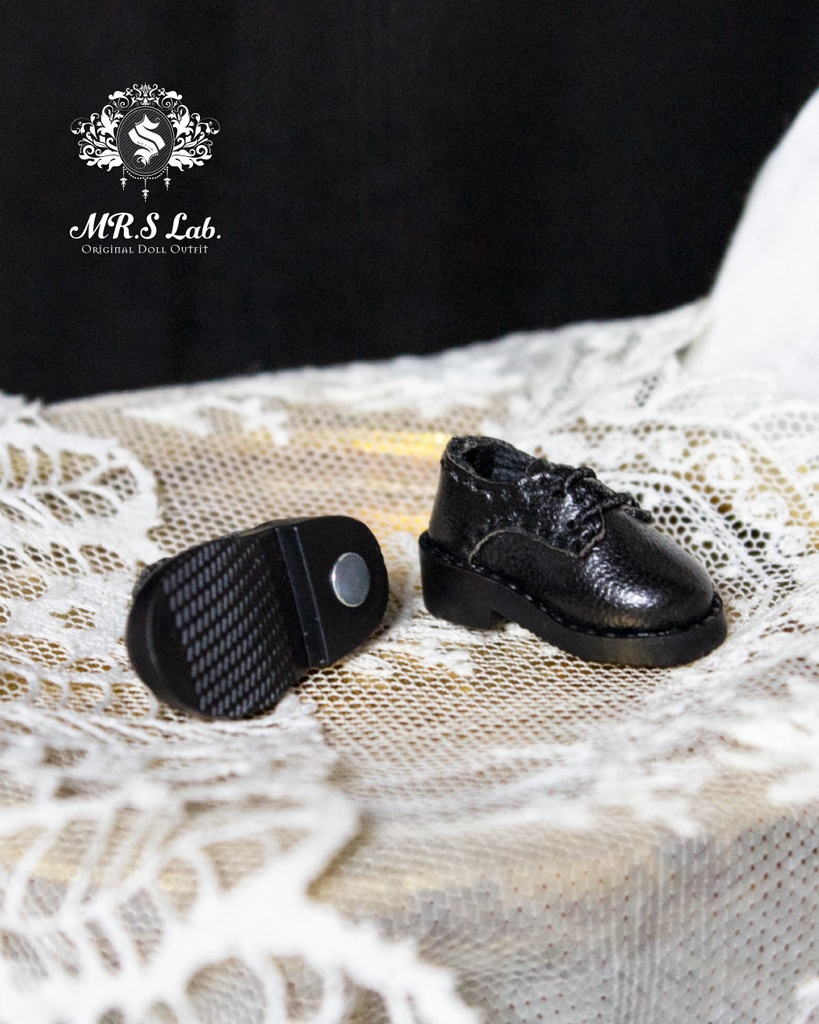 ドールシューズ:【Original】Oxford work shoes オックスフォード ワークシューズ ブラック 黒