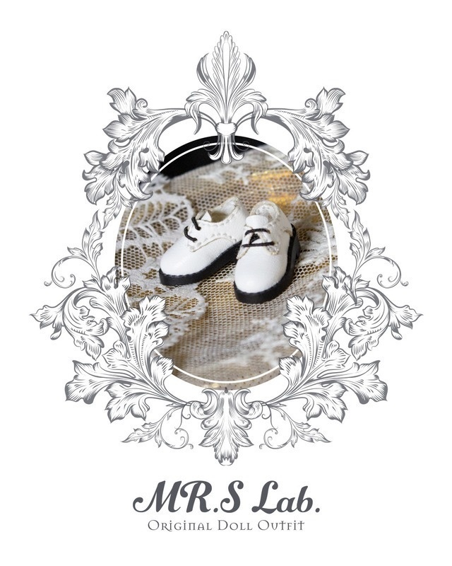 ドールシューズ:【Original】Oxford work shoes オックスフォード ワークシューズ ホワイト 白