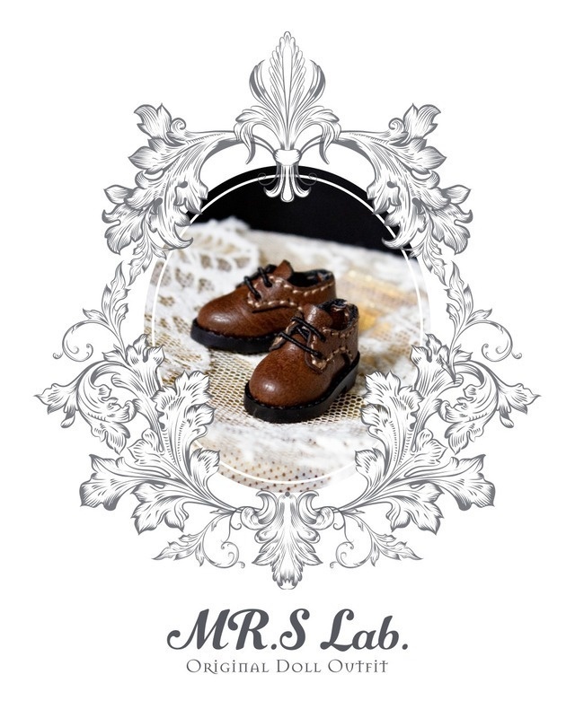 ドールシューズ：【Original】Oxford work shoes オックスフォード ワークシューズ ブラウン 焦茶