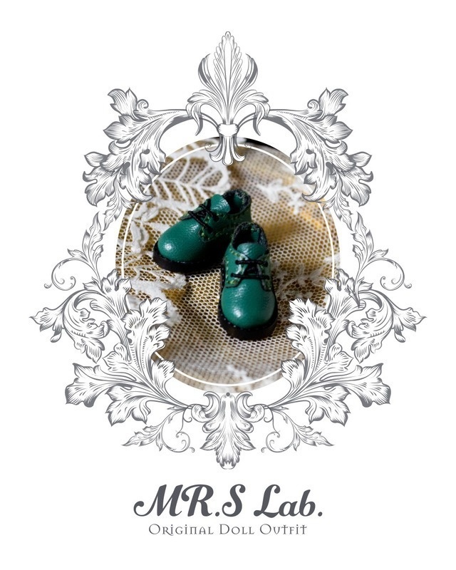 ドールシューズ:【Original】Oxford work shoes オックスフォード ワークシューズ グリーン 濃緑