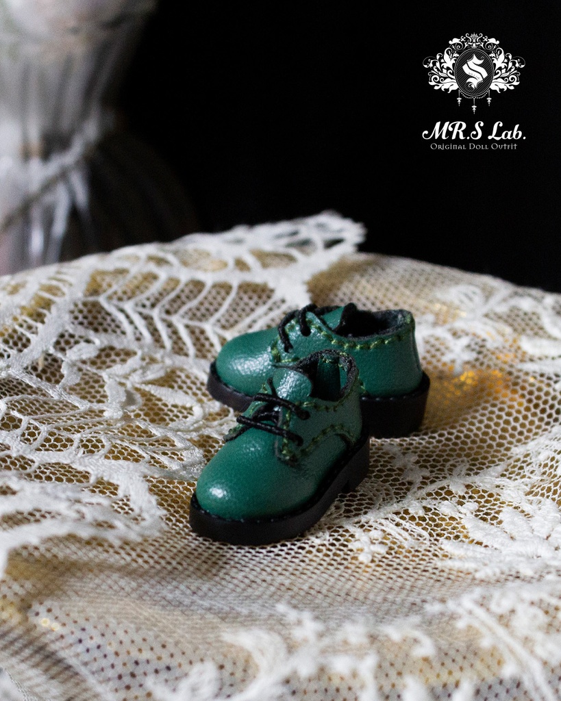 ドールシューズ:【Original】Oxford work shoes オックスフォード ワークシューズ グリーン 濃緑