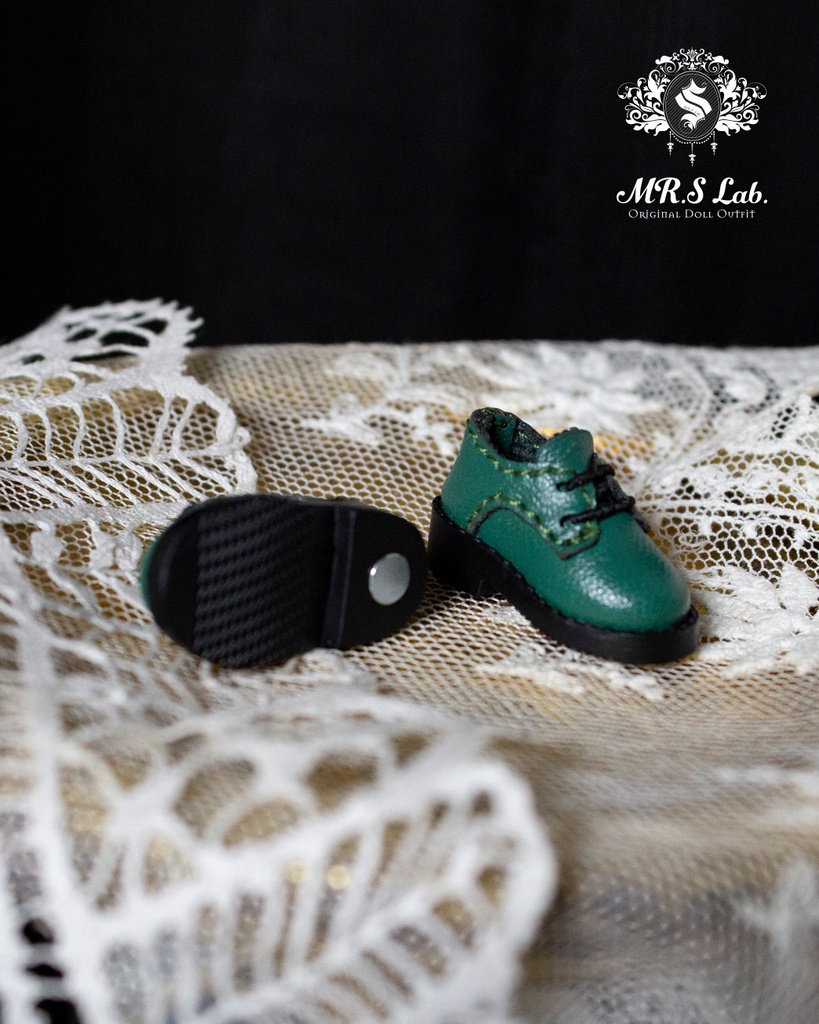 ドールシューズ:【Original】Oxford work shoes オックスフォード ワークシューズ グリーン 濃緑