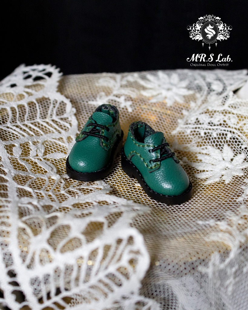 ドールシューズ:【Original】Oxford work shoes オックスフォード ワークシューズ グリーン 濃緑