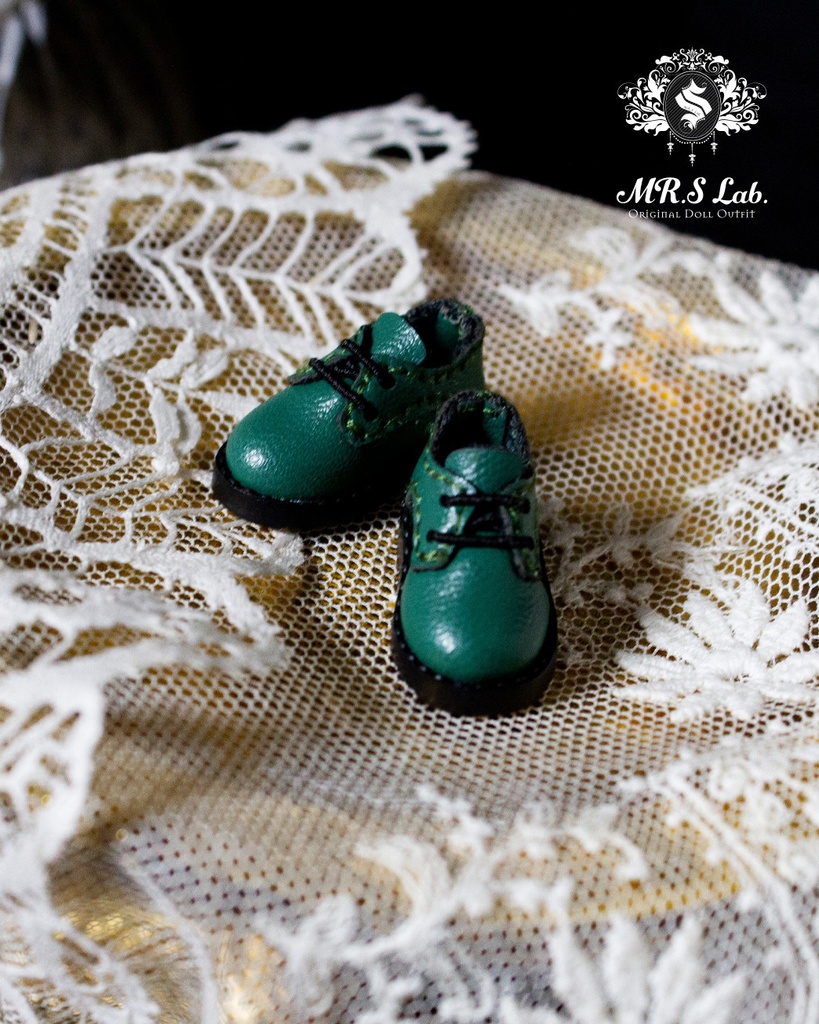 ドールシューズ:【Original】Oxford work shoes オックスフォード ワークシューズ グリーン 濃緑