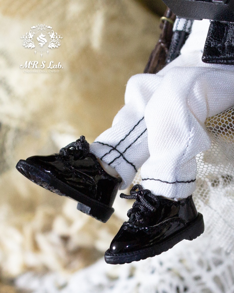 ドールシューズ:【Original】Wing - tip Oxford ウィングチップオックスフォード ブラック 黒 エナメル