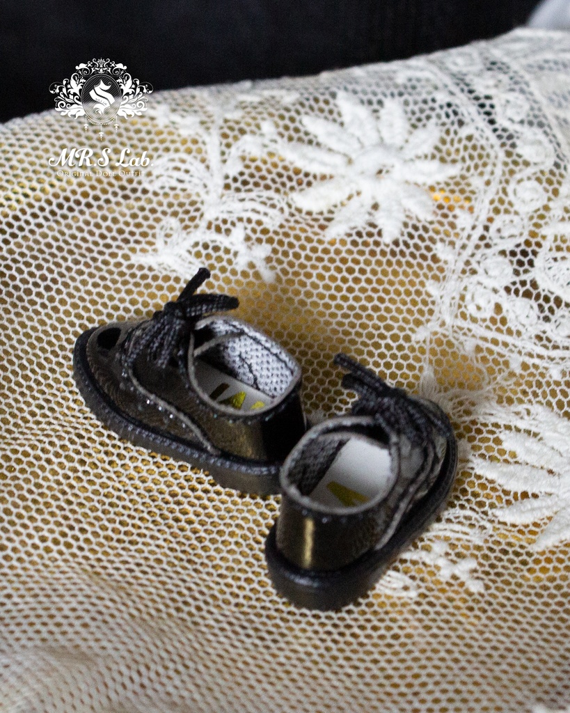 ドールシューズ:【Original】Wing - tip Oxford ウィングチップオックスフォード ブラック 黒 エナメル