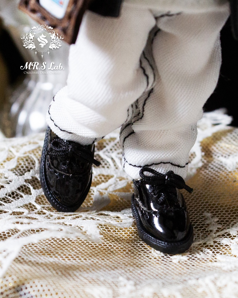 ドールシューズ:【Original】Wing - tip Oxford ウィングチップオックスフォード ブラック 黒 エナメル