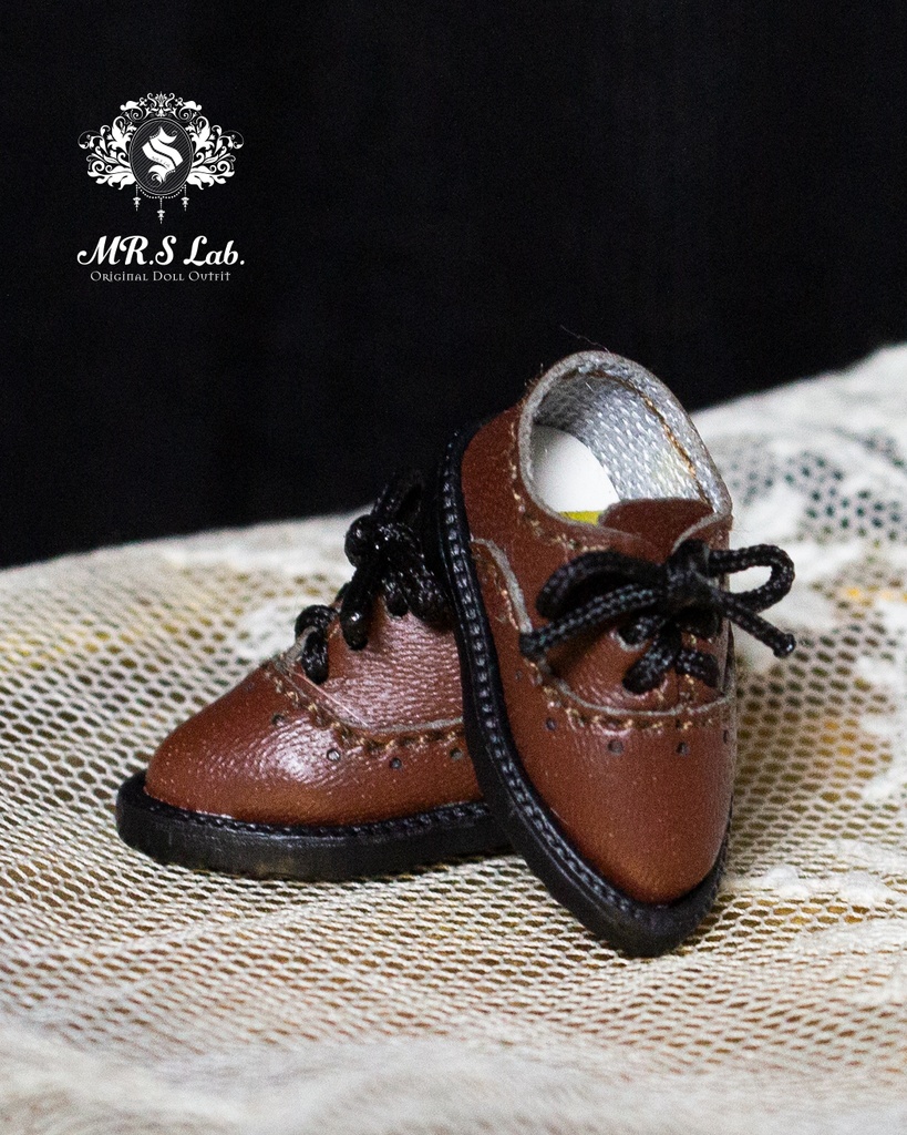 ドールシューズ:【Original】Wing - tip Oxford ウィングチップオックスフォード ブラウン 茶色