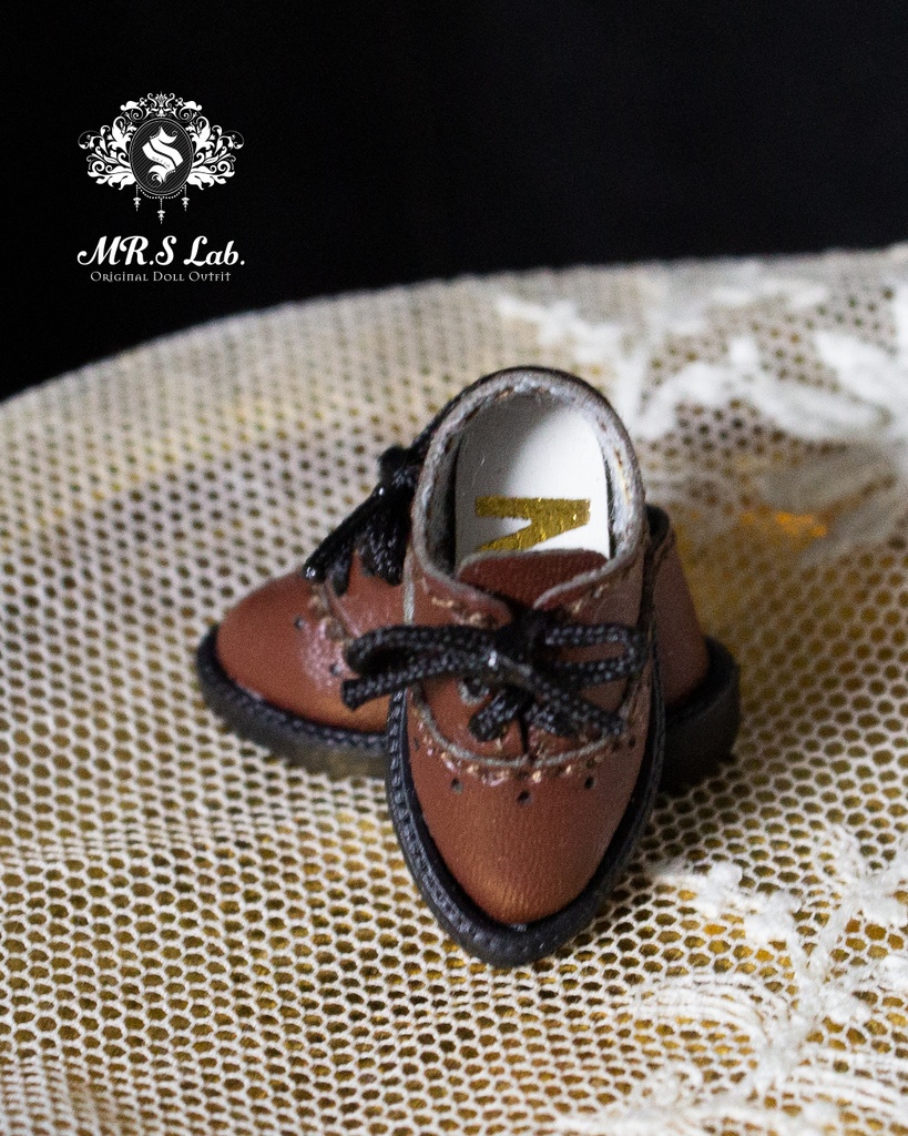 ドールシューズ:【Original】Wing - tip Oxford ウィングチップオックスフォード ブラウン 茶色