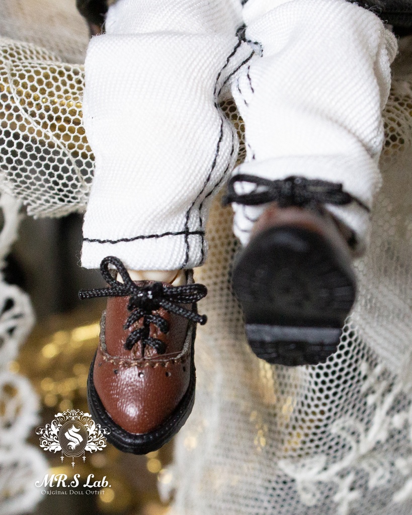 ドールシューズ:【Original】Wing - tip Oxford ウィングチップオックスフォード ブラウン 茶色