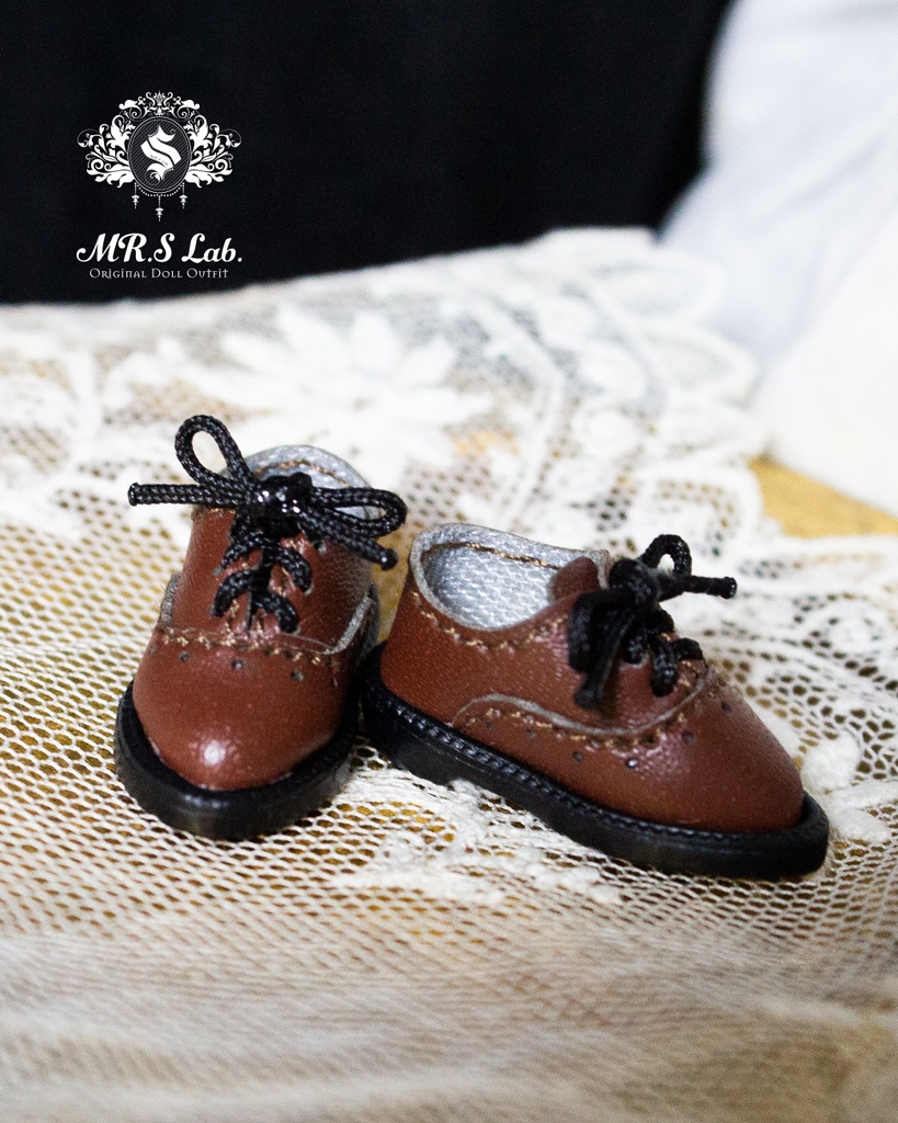 ドールシューズ:【Original】Wing - tip Oxford ウィングチップオックスフォード ブラウン 茶色