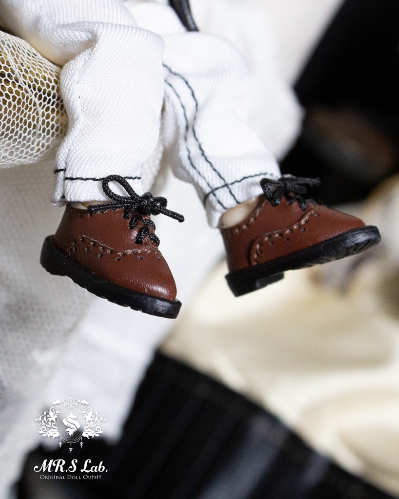 ドールシューズ:【Original】Wing - tip Oxford ウィングチップオックスフォード ブラウン 茶色
