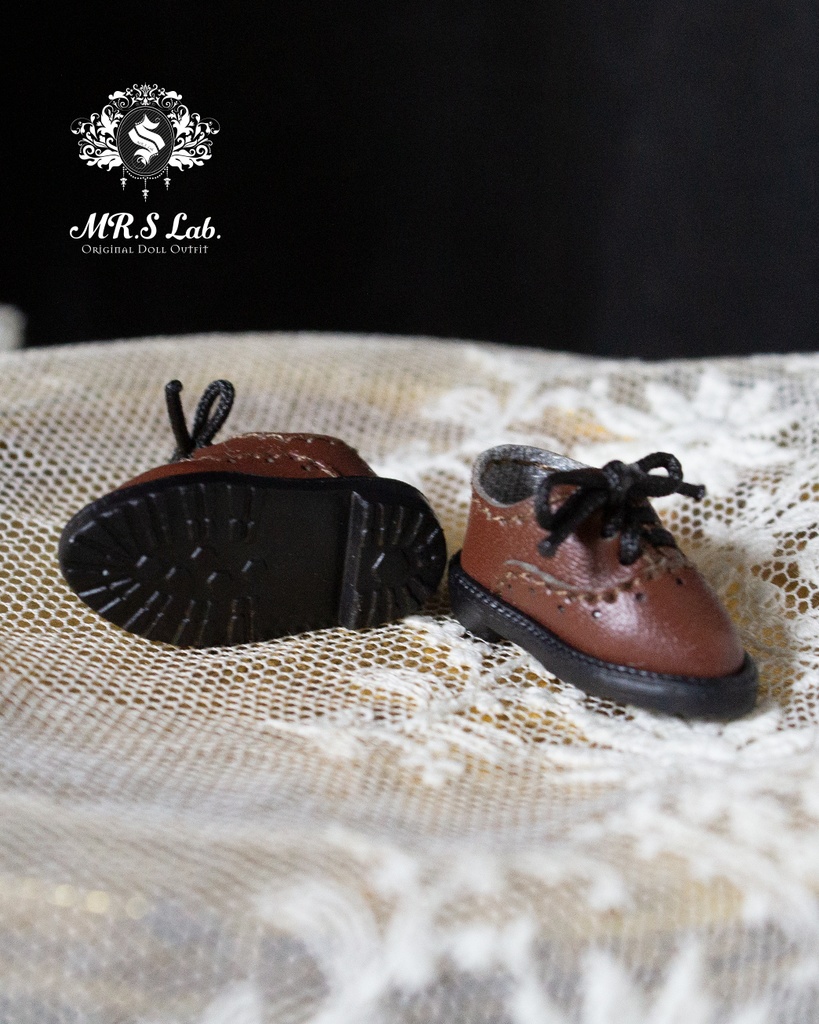ドールシューズ:【Original】Wing - tip Oxford ウィングチップオックスフォード ブラウン 茶色