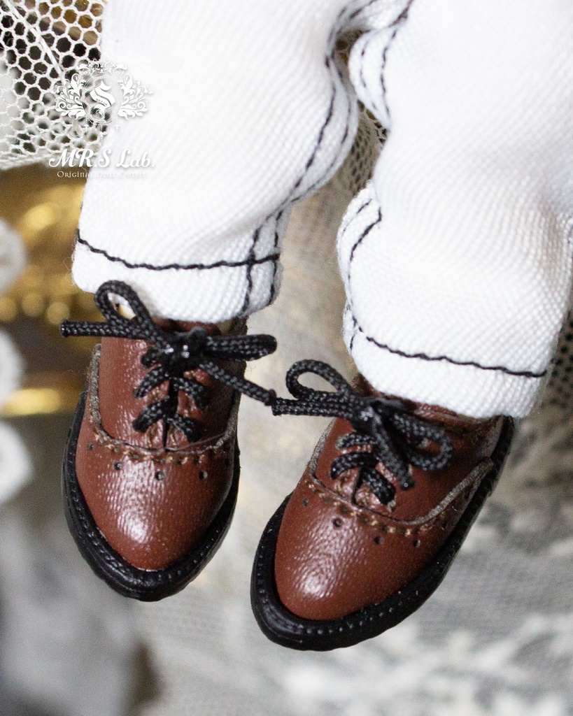 ドールシューズ:【Original】Wing - tip Oxford ウィングチップオックスフォード ブラウン 茶色