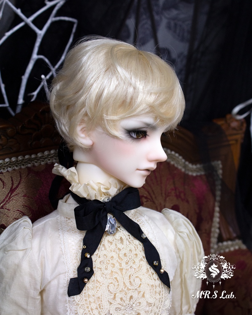 ドールウィッグ モヘア:Angel Short エンジェルショート プラチナシフォン 8-9 inch