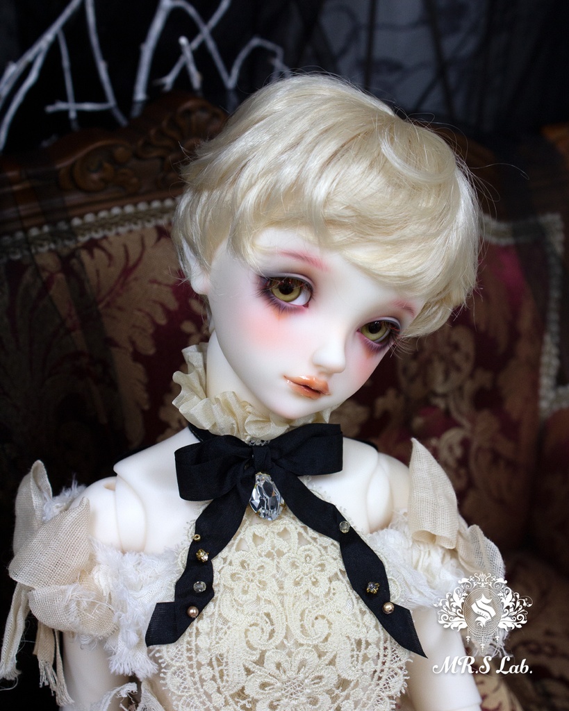 ドールウィッグ モヘア:Angel Short エンジェルショート プラチナシフォン 8-9 inch