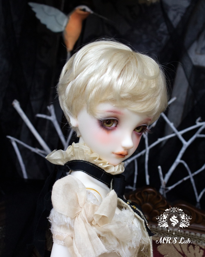 ドールウィッグ モヘア:Angel Short エンジェルショート プラチナシフォン 8-9 inch