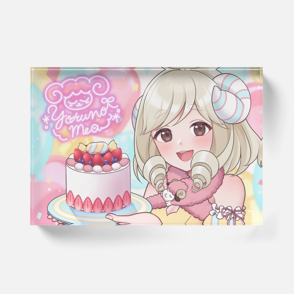 夜呑メア/アクリルブロック/サイン入り