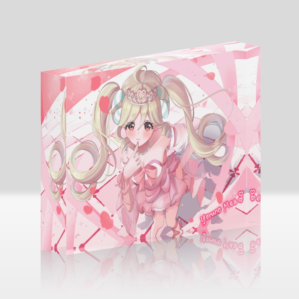 夜呑メア/アクリルブロック/背面ホワイト/差分あり