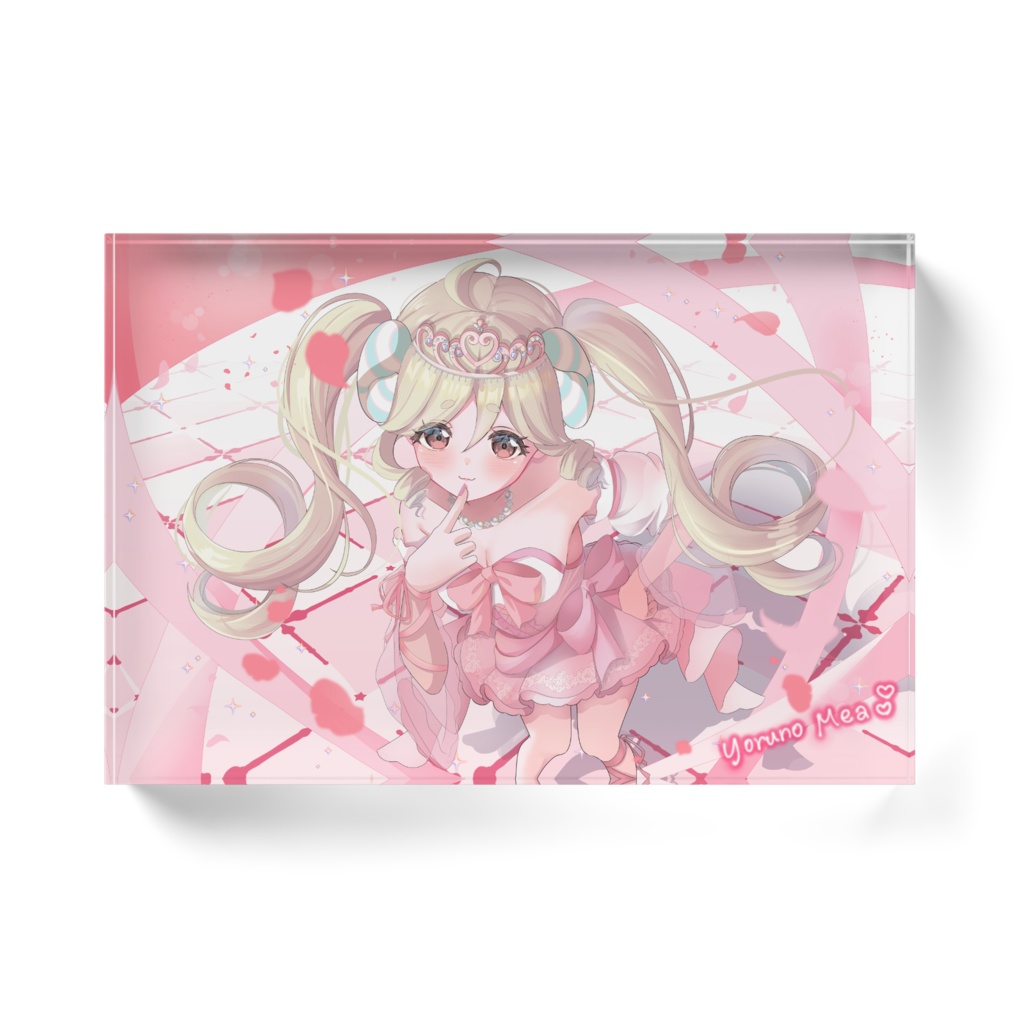 夜呑メア／アクリルブロック／背面ホワイト／差分あり