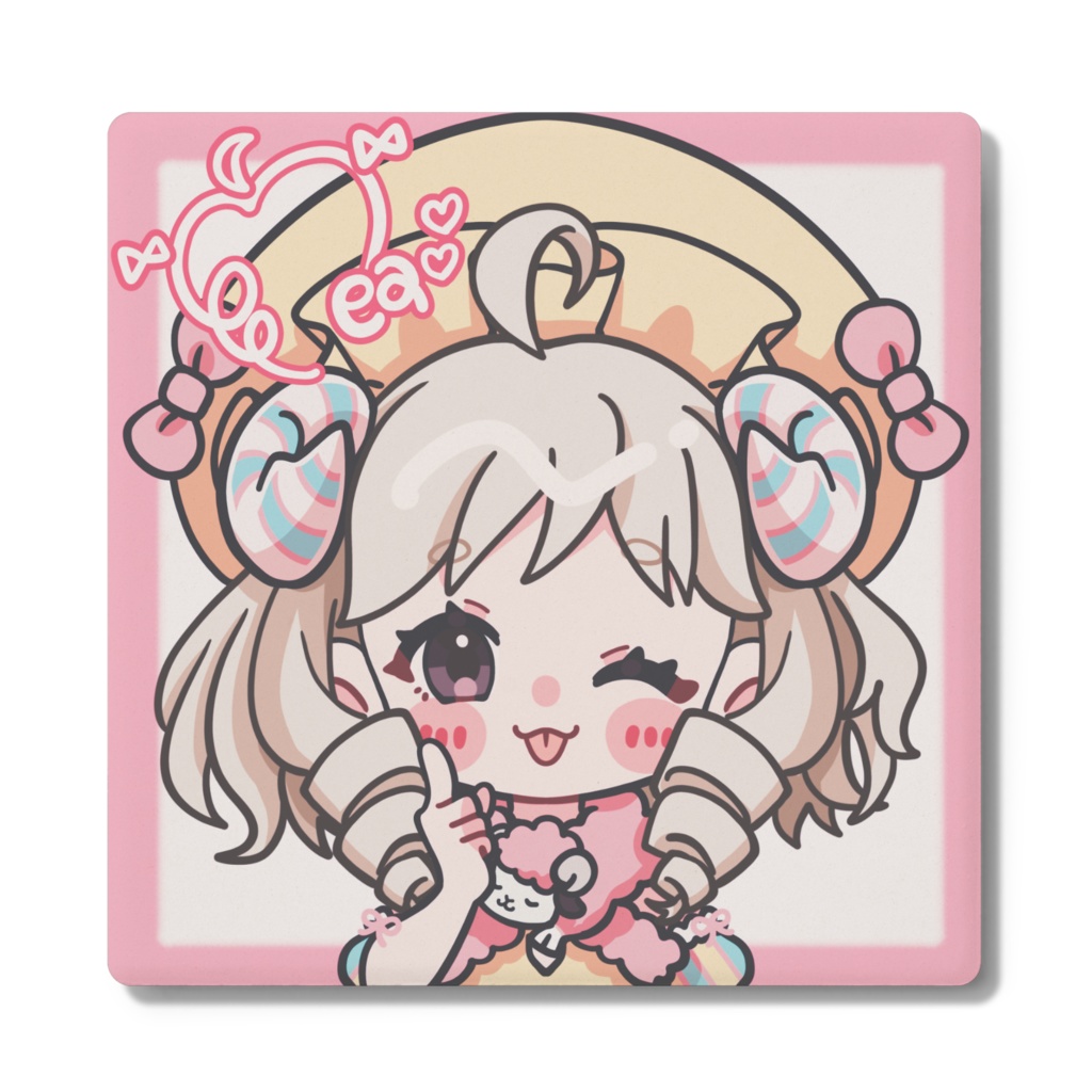 夜吞メア／コースター／手書きサイン入り