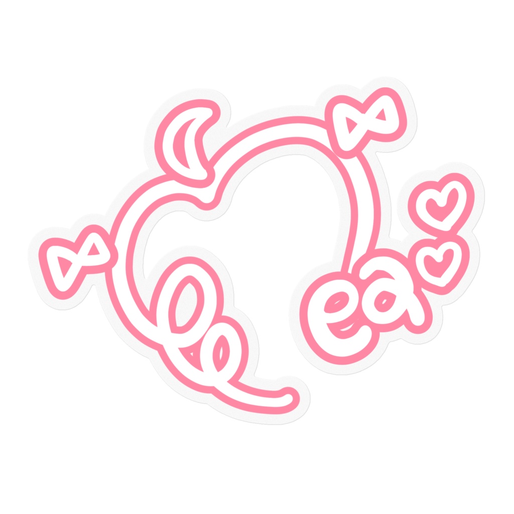 夜呑メア／ステッカー／手書きサイン／100×100mm