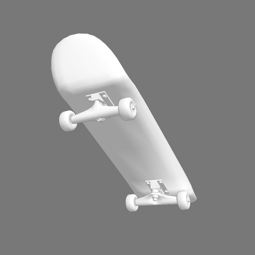 【イラスト参考・トレス用】スケートボード3Dモデル - CLIP STUDIO向け