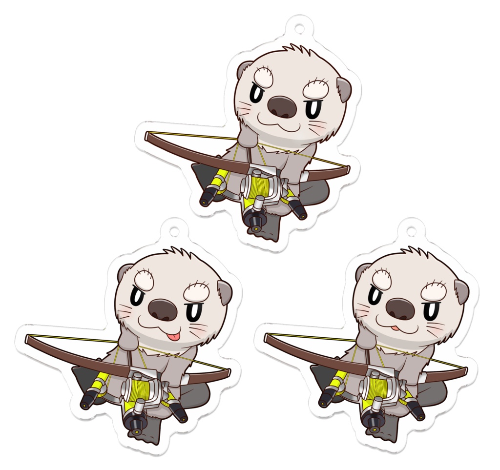 ラッコのぴす太　アクリルキーホルダー【トライスリンガー】