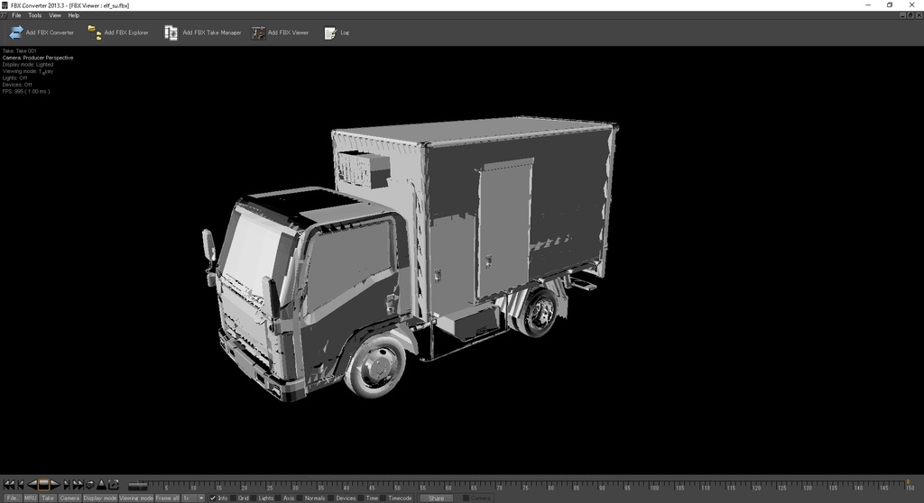 2006年型いすゞ・エルフ風宅配トラック