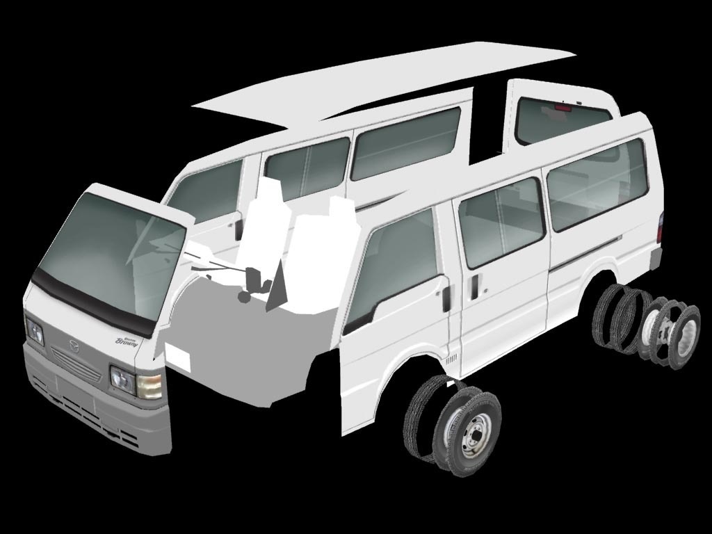 1999年型マツダ・ボンゴ・ブローニィ風バン
