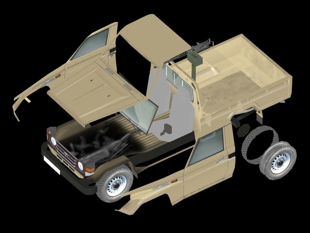 トヨタ・ランドクルーザー79風ピックアップトラック【おまけつき】