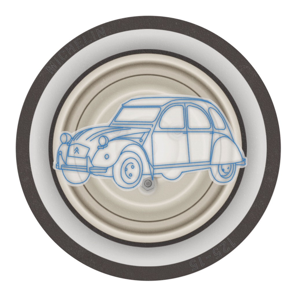 シトロエン2CV タイヤ痕テープ