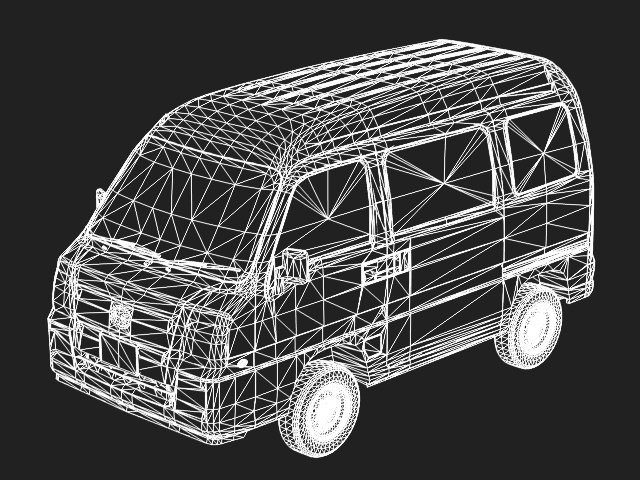 2009年型スバル・サンバーバン風軽ワンボックスバン