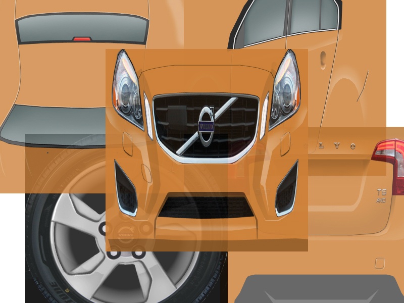 2010年型ボルボ・S60風セダン