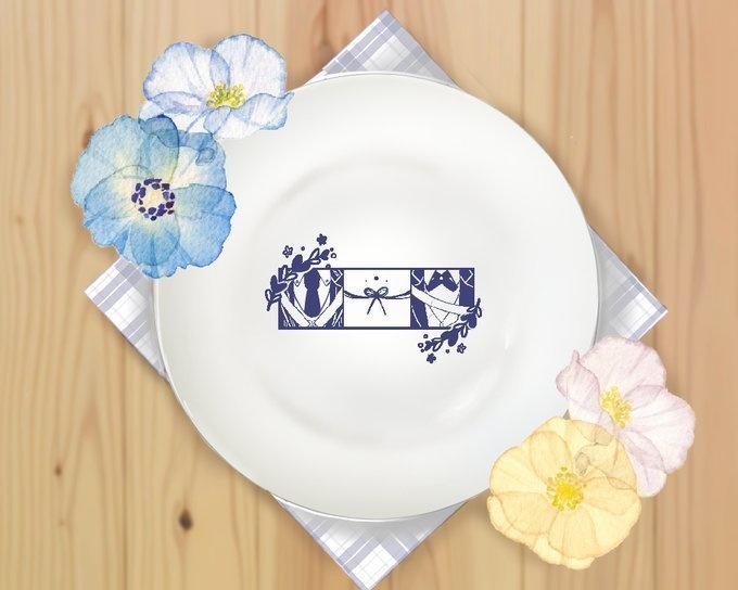 くにちょぎイメージ陶器プレート