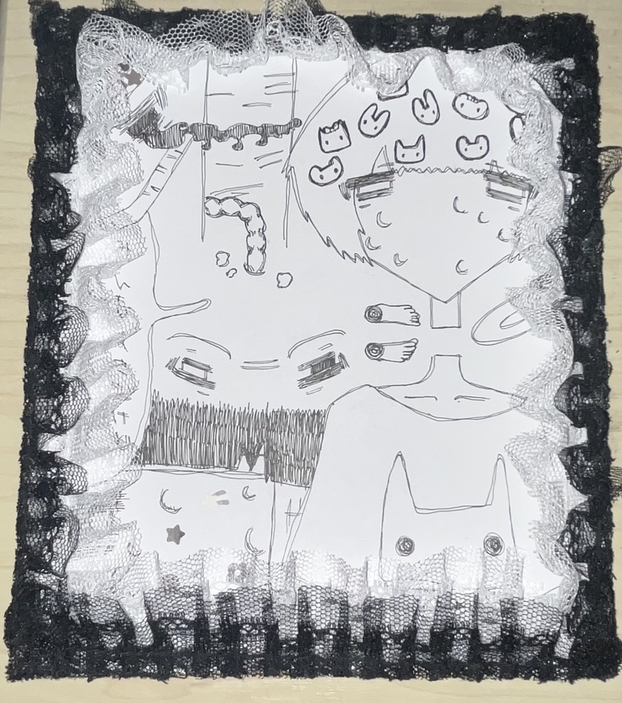 イラスト色紙(@_@)