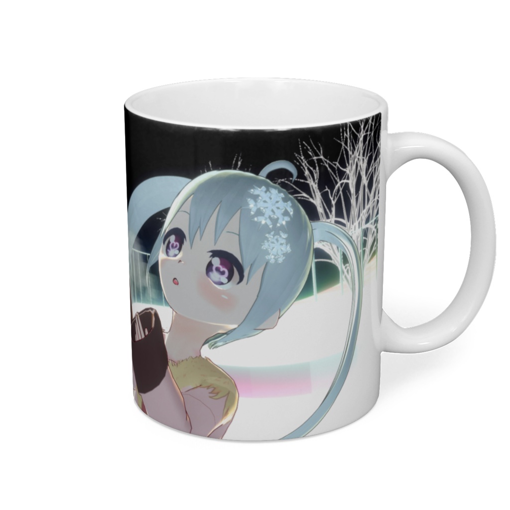 【バーチャルアイドルYUMU】ホワイトクリスマスマグカップ タイプB