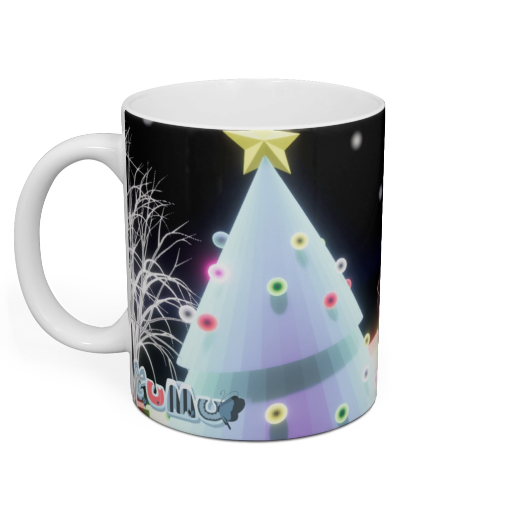 【バーチャルアイドルYUMU】ホワイトクリスマスマグカップ タイプB