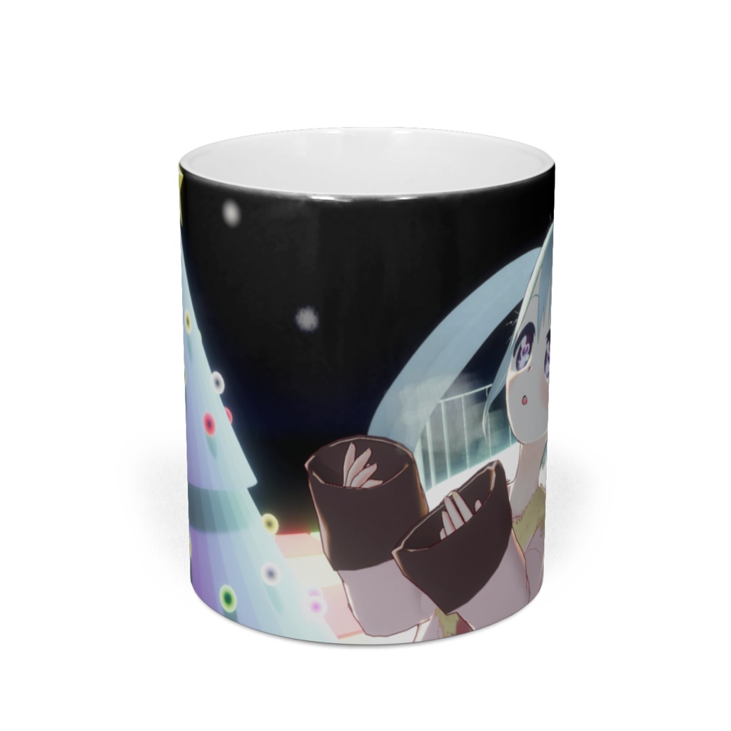 【バーチャルアイドルYUMU】ホワイトクリスマスマグカップ タイプB