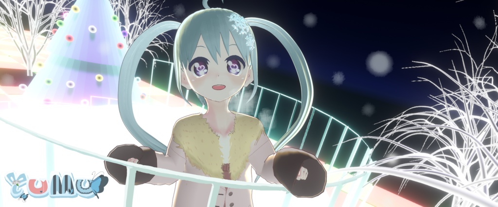 【バーチャルアイドルYUMU】ホワイトクリスマスマグカップ タイプA