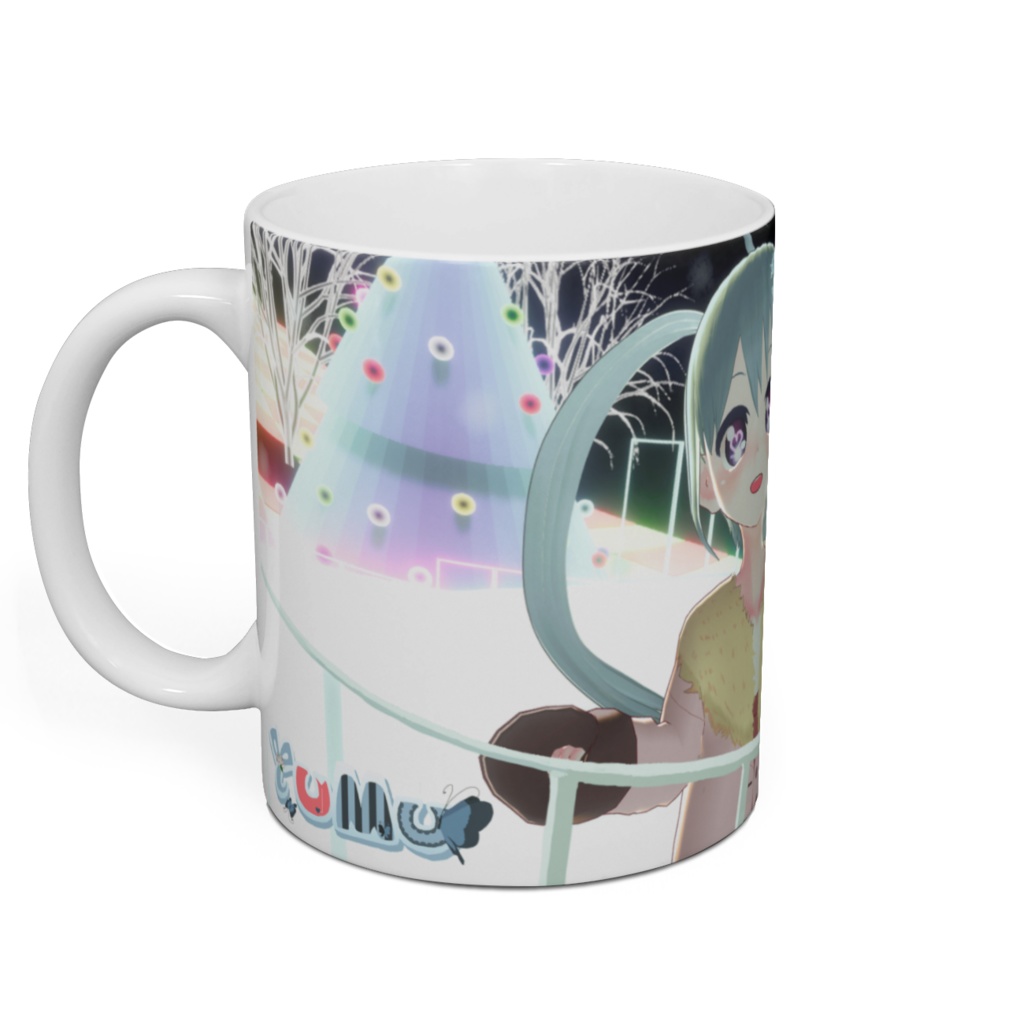 【バーチャルアイドルYUMU】ホワイトクリスマスマグカップ タイプA