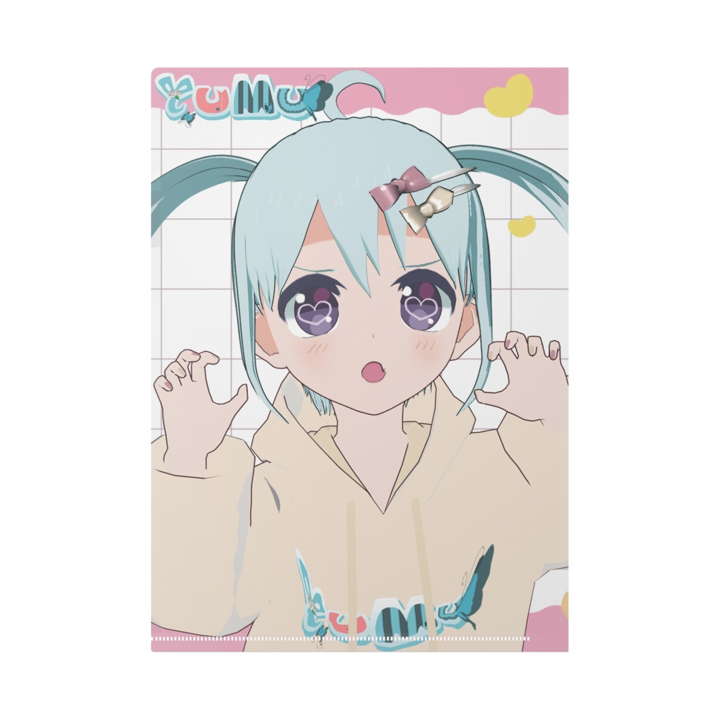 【4周年記念グッズ】YUMU(アニマルレッスンコーデ) クリアファイル A4(表裏印刷あり)