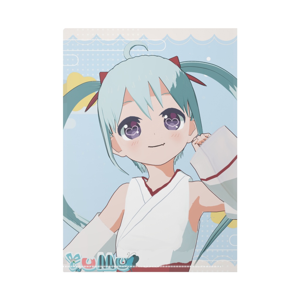 【4周年記念グッズ】YUMU(バーチャル神社巫女コーデ) クリアファイル A4(表裏印刷あり)