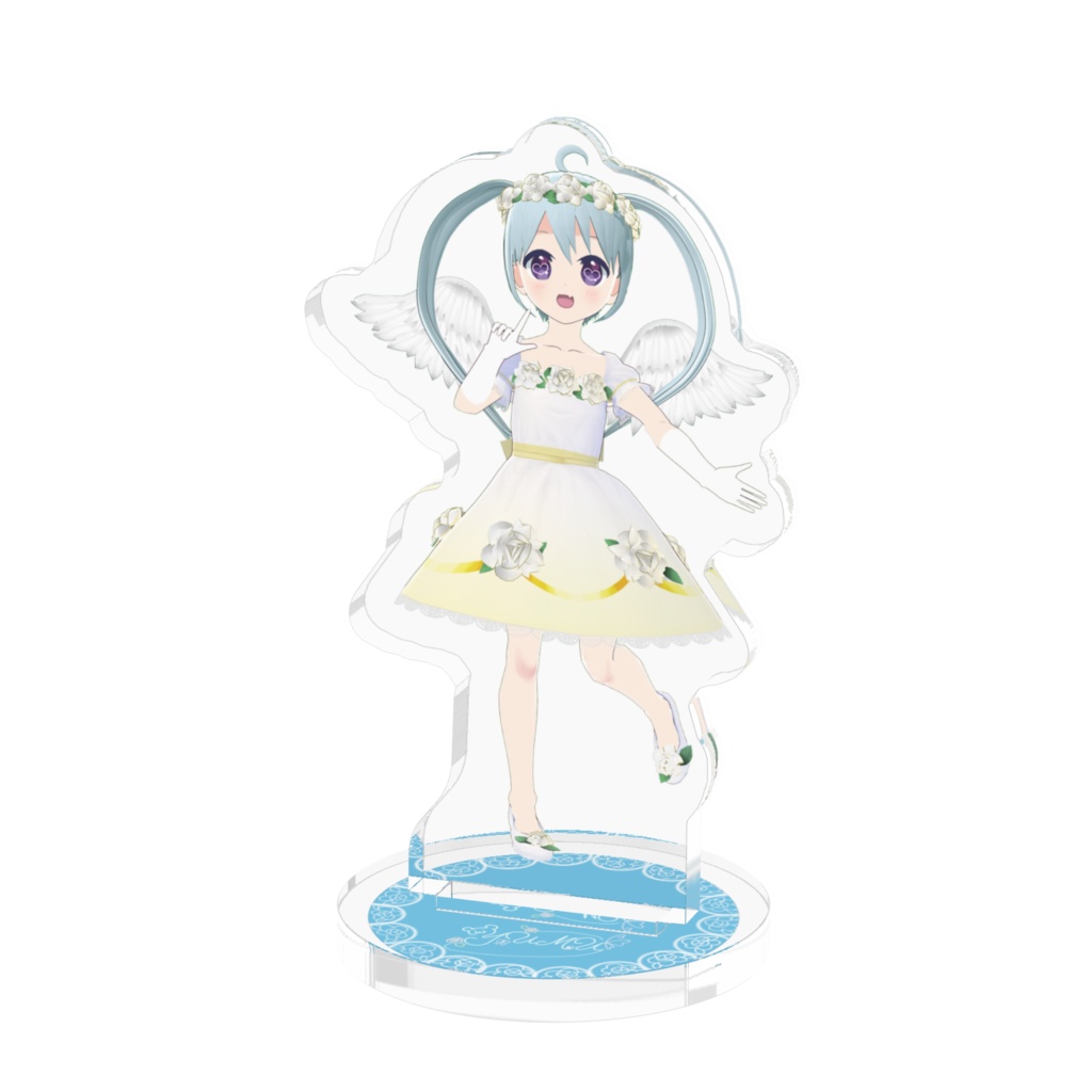 【4周年記念グッズ】YUMUアクリルフィギュア(ホワイトローズピュアドレスコーデ)